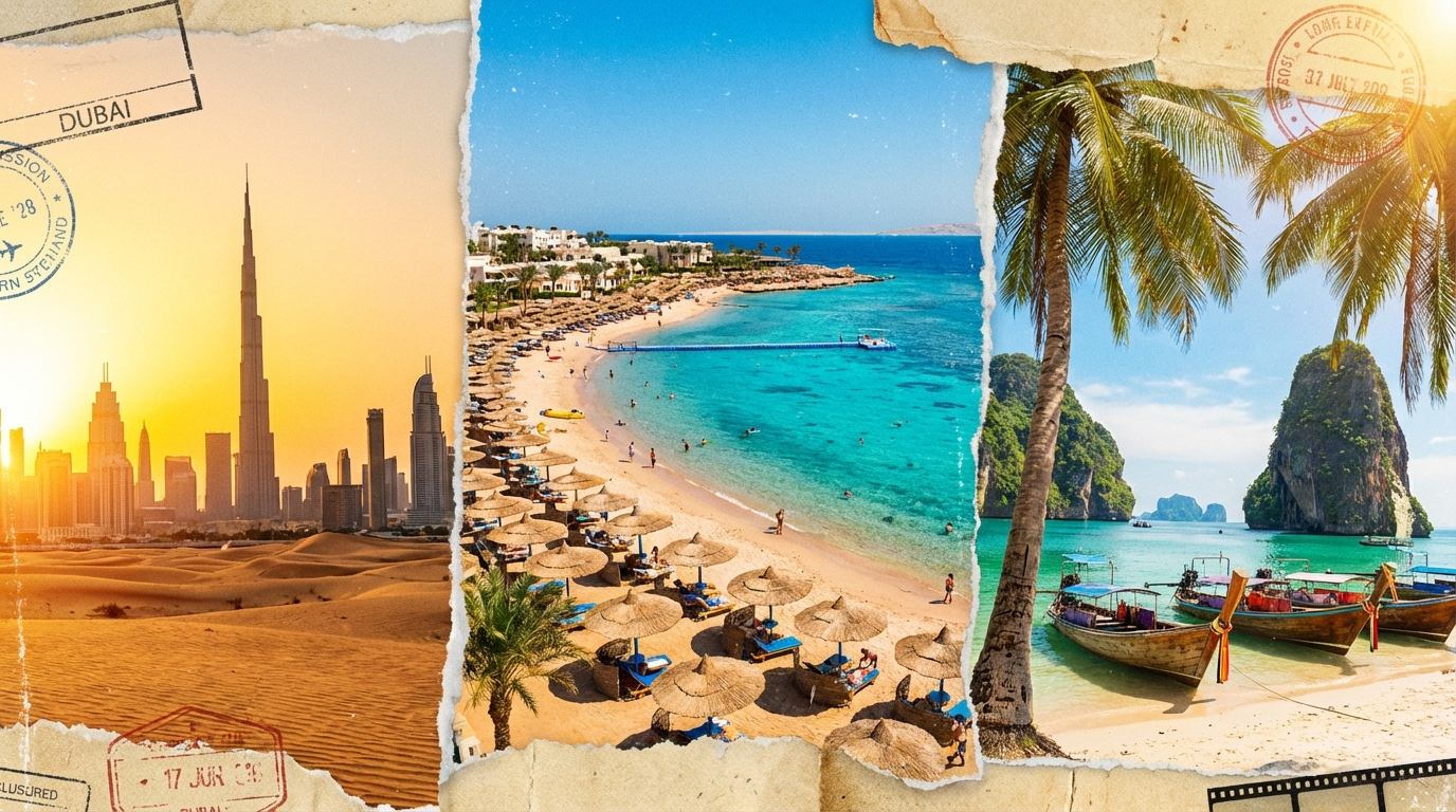 Kur lidot ziemā no Rīgas 2026: AAE, Ēģipte vai Taizeme?